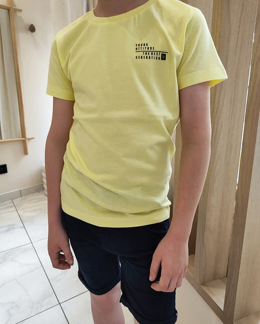 T.shirt No way monday jaune